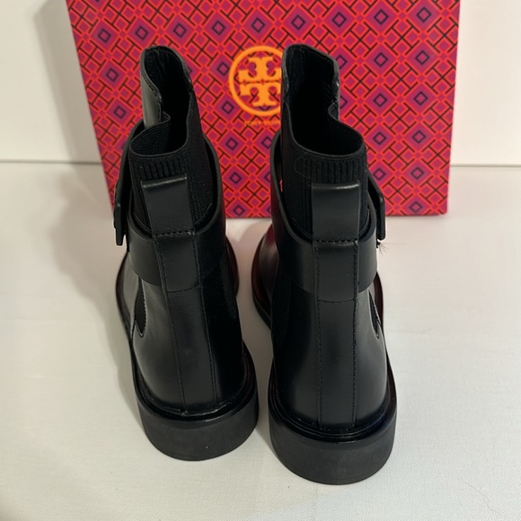 Tory Burch Double T Leather Chelsea Boots - Picture 4 of 5
